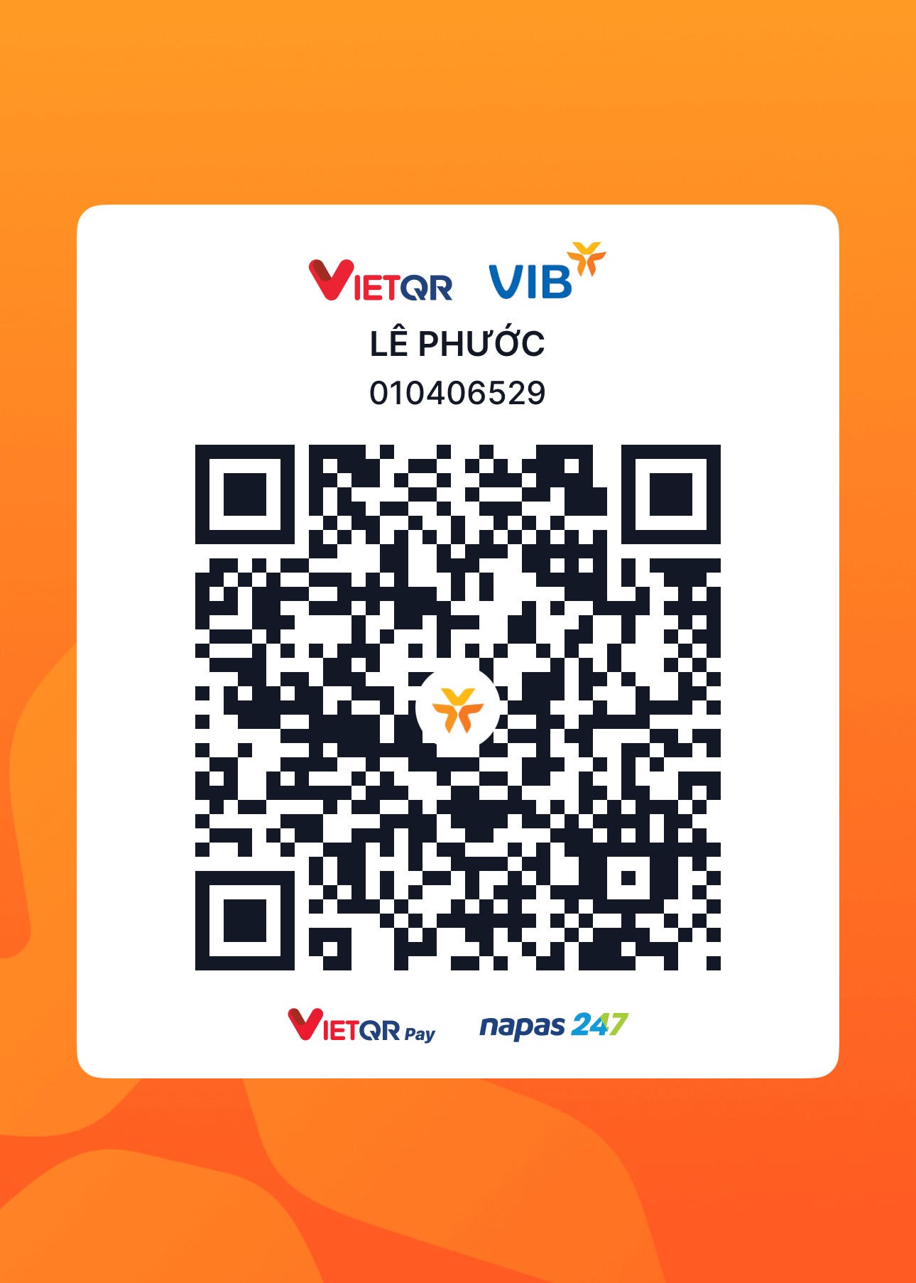 QR Code chuyển khoản VIB